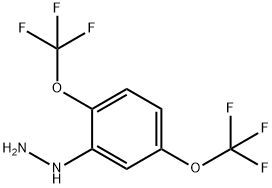 (2,5-Bis(trifluoromethoxy)phenyl)hydrazine 구조식 이미지