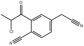 3-(2-Chloropropanoyl)-4-cyanophenylacetonitrile Structure