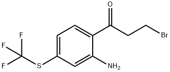 1-(2-Amino-4-(trifluoromethylthio)phenyl)-3-bromopropan-1-one Structure