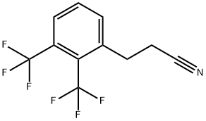 (2,3-Bis(trifluoromethyl)phenyl)propanenitrile Structure