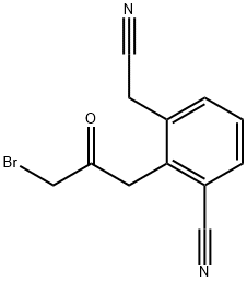 2-(3-Bromo-2-oxopropyl)-3-cyanophenylacetonitrile 구조식 이미지