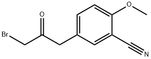 5-(3-Bromo-2-oxopropyl)-2-methoxybenzonitrile Structure