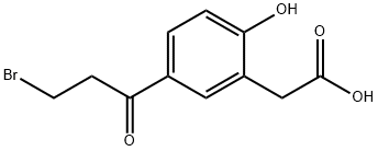 5-(3-Bromopropanoyl)-2-hydroxyphenylacetic acid Structure