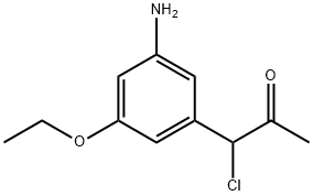 1-(3-Amino-5-ethoxyphenyl)-1-chloropropan-2-one 구조식 이미지