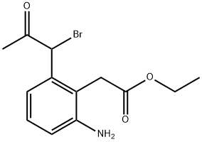 Ethyl 2-amino-6-(1-bromo-2-oxopropyl)phenylacetate Structure