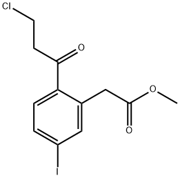 Methyl 2-(3-chloropropanoyl)-5-iodophenylacetate Structure