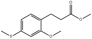 Methyl 3-(2-methoxy-4-(methylthio)phenyl)propanoate 구조식 이미지