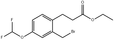 Ethyl 3-(2-(bromomethyl)-4-(difluoromethoxy)phenyl)propanoate Structure