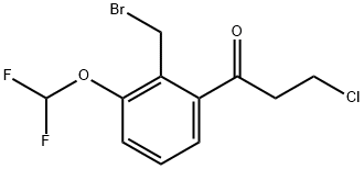 1-(2-(Bromomethyl)-3-(difluoromethoxy)phenyl)-3-chloropropan-1-one Structure