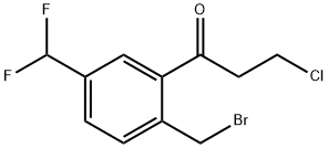 1-(2-(Bromomethyl)-5-(difluoromethyl)phenyl)-3-chloropropan-1-one Structure