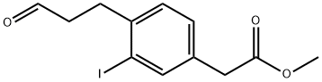 Methyl 3-iodo-4-(3-oxopropyl)phenylacetate Structure