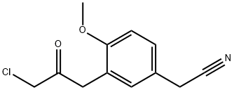 3-(3-Chloro-2-oxopropyl)-4-methoxyphenylacetonitrile Structure