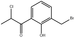 1-(3-(Bromomethyl)-2-hydroxyphenyl)-2-chloropropan-1-one Structure