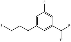 3-(3-Bromopropyl)-5-fluorobenzodifluoride Structure