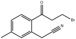 2-(3-Bromopropanoyl)-5-methylphenylacetonitrile 구조식 이미지