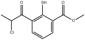 Methyl 3-(2-chloropropanoyl)-2-mercaptobenzoate Structure