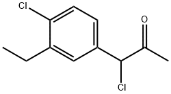 1-Chloro-1-(4-chloro-3-ethylphenyl)propan-2-one Structure