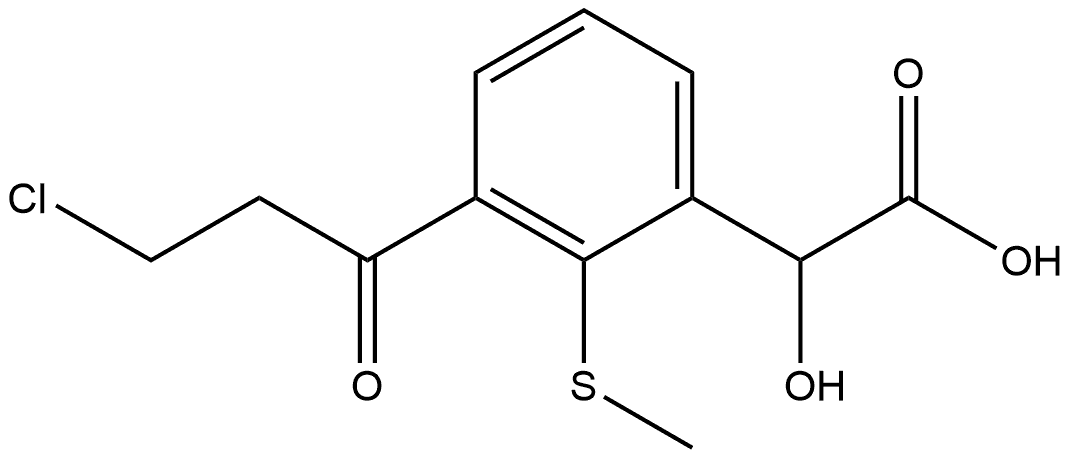 3-(3-Chloropropanoyl)-2-(methylthio)mandelic acid Structure