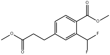 Methyl 2-(difluoromethyl)-4-(3-methoxy-3-oxopropyl)benzoate Structure