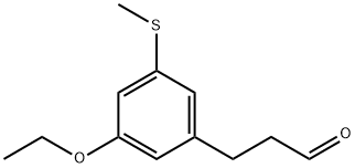 3-(3-Ethoxy-5-(methylthio)phenyl)propanal Structure