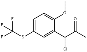 2-(1-Chloro-2-oxopropyl)-4-(trifluoromethylthio)anisole Structure