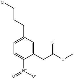 Methyl 5-(3-chloropropyl)-2-nitrophenylacetate Structure