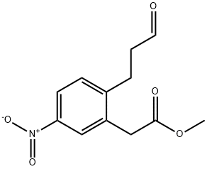 Methyl 5-nitro-2-(3-oxopropyl)phenylacetate Structure