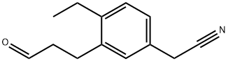 4-Ethyl-3-(3-oxopropyl)phenylacetonitrile Structure