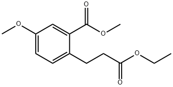 Methyl 2-(3-ethoxy-3-oxopropyl)-5-methoxybenzoate Structure