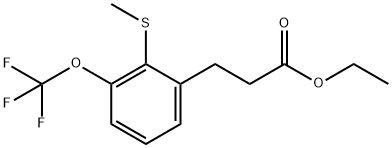 Ethyl 3-(2-(methylthio)-3-(trifluoromethoxy)phenyl)propanoate Structure