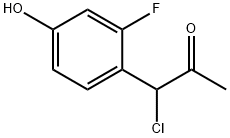 1-Chloro-1-(2-fluoro-4-hydroxyphenyl)propan-2-one Structure