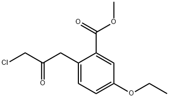 Methyl 2-(3-chloro-2-oxopropyl)-5-ethoxybenzoate 구조식 이미지