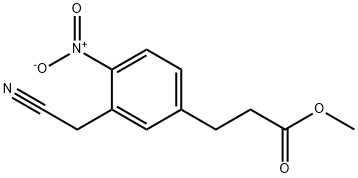 Methyl 3-(3-(cyanomethyl)-4-nitrophenyl)propanoate Structure