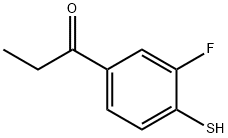 1-(3-Fluoro-4-mercaptophenyl)propan-1-one 구조식 이미지