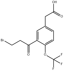 3-(3-Bromopropanoyl)-4-(trifluoromethoxy)phenylacetic acid Structure