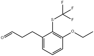 3-(3-Ethoxy-2-(trifluoromethylthio)phenyl)propanal Structure
