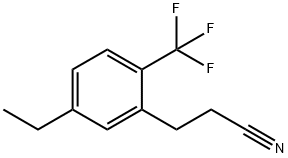 3-(5-Ethyl-2-(trifluoromethyl)phenyl)propanenitrile Structure