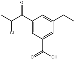 3-(2-Chloropropanoyl)-5-ethylbenzoic acid Structure