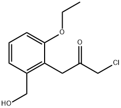 1-Chloro-3-(2-ethoxy-6-(hydroxymethyl)phenyl)propan-2-one Structure