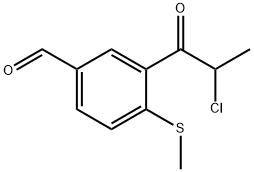 3-(2-Chloropropanoyl)-4-(methylthio)benzaldehyde Structure