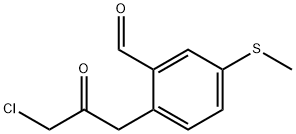 2-(3-Chloro-2-oxopropyl)-5-(methylthio)benzaldehyde Structure