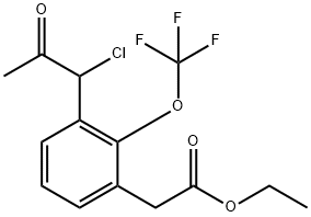 Ethyl 3-(1-chloro-2-oxopropyl)-2-(trifluoromethoxy)phenylacetate Structure