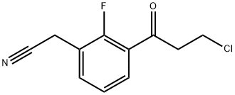 3-(3-Chloropropanoyl)-2-fluorophenylacetonitrile Structure