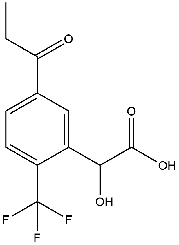 5-Propionyl-2-(trifluoromethyl)mandelic acid Structure