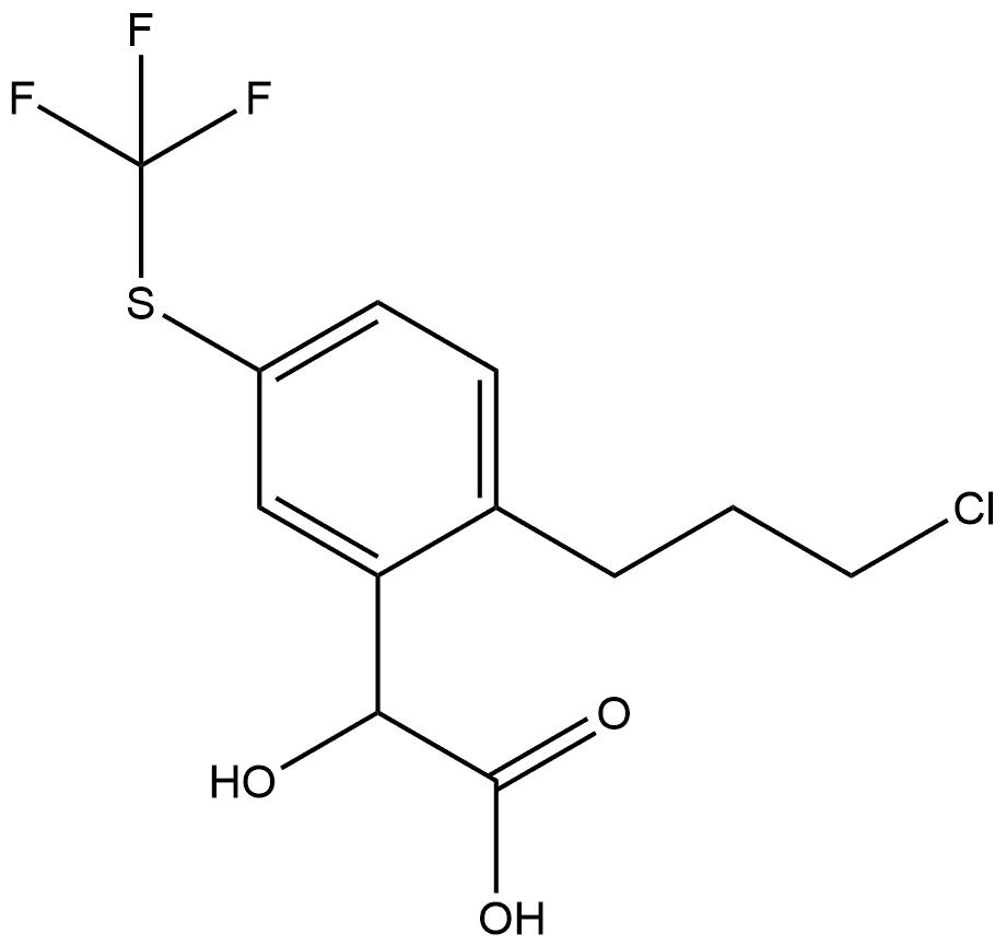 2-(3-Chloropropyl)-5-(trifluoromethylthio)mandelic acid Structure