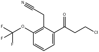 2-(3-Chloropropanoyl)-6-(trifluoromethoxy)phenylacetonitrile Structure