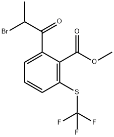 Methyl 2-(2-bromopropanoyl)-6-(trifluoromethylthio)benzoate Structure