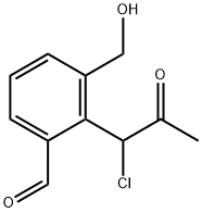 2-(1-Chloro-2-oxopropyl)-3-(hydroxymethyl)benzaldehyde Structure