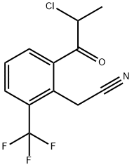 2-(2-Chloropropanoyl)-6-(trifluoromethyl)phenylacetonitrile Structure