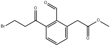 Methyl 3-(3-bromopropanoyl)-2-formylphenylacetate Structure